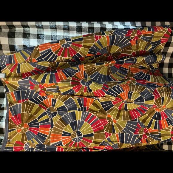 Talbots Vintage Pleated Circle Pattern Midi Skirt Size 14W - Picture 3 of 7